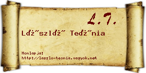 László Teónia névjegykártya